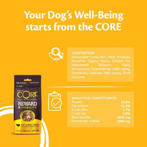 Wellness Core Reward+ Dog Treats for Mobility with Turkey- 170g