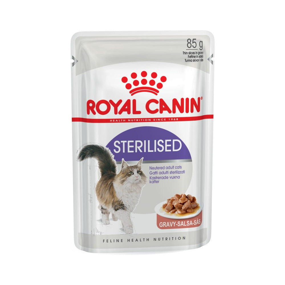Royal Canin Sterilised Cat Food in Gravy Pouches 12 x 85g