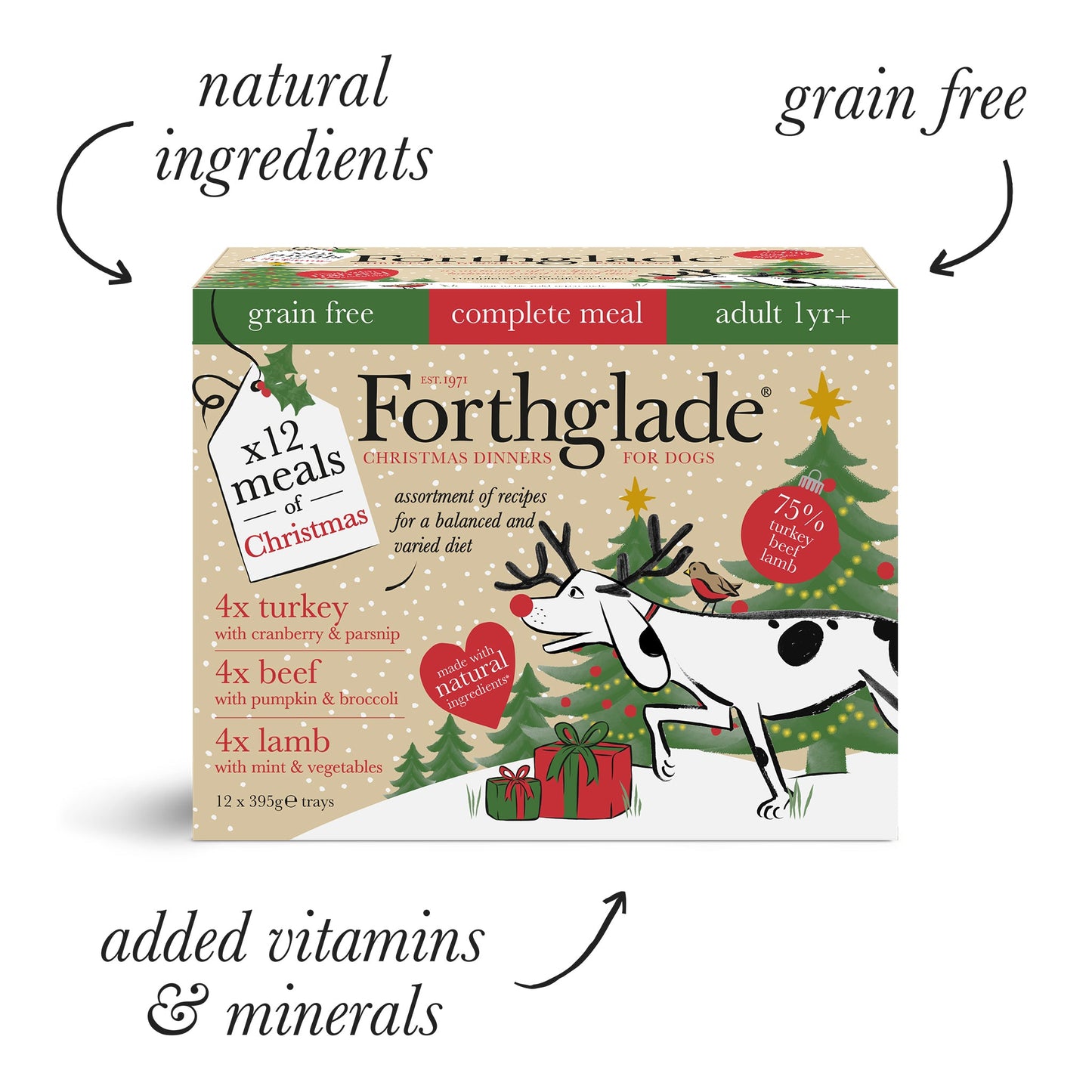 12 Days of Christmas Dog Food Calendar - Wet Food Variety Pack