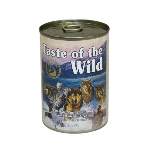 Taste of the Wild Wetlands Canine Canned Wet Dog Food in Gravy 12 x 390g