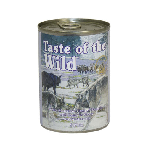 Taste of the Wild Wet Dog Food Sierra Mountain Canine Canned Wet Formula in Gravy 12 x 390g