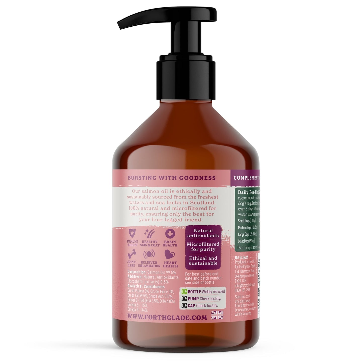 100% Natural Scottish Salmon Oil (1 x 500ml)