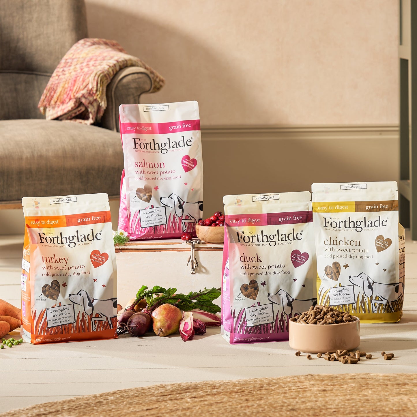 Cold Pressed Dry Food Flavour Variety Bundle (4 x 6kg)