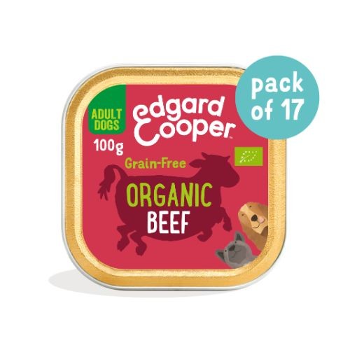 Edgard & Cooper Organic Adult Grain Free Wet Dog Food With Beef 17 x 100G