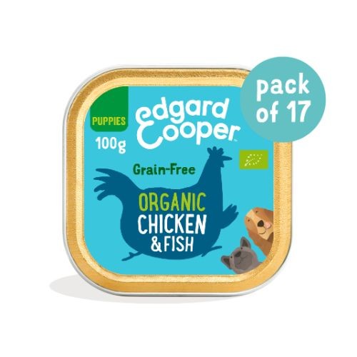 Edgard & Cooper Grain Free Organic Wet Puppy Food With Chicken & Fish 17 x 100G