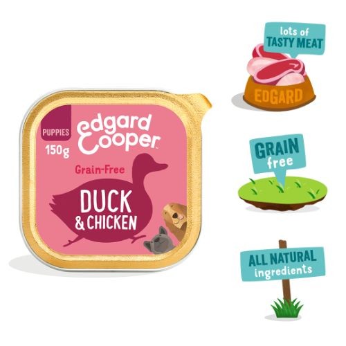 Edgard & Cooper Grain Free Wet Puppy Food with Organic Duck & Chicken 11 x 150g