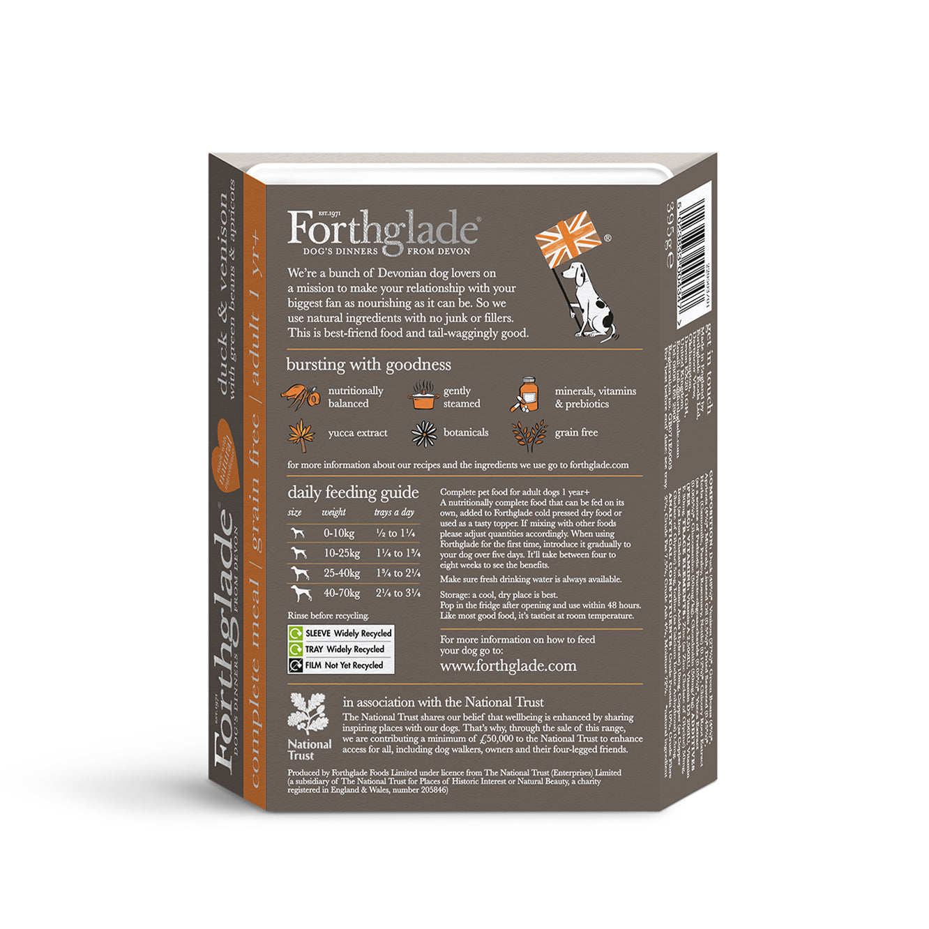 National Trust Duck & Venison Gourmet Wet Natural Dog Food