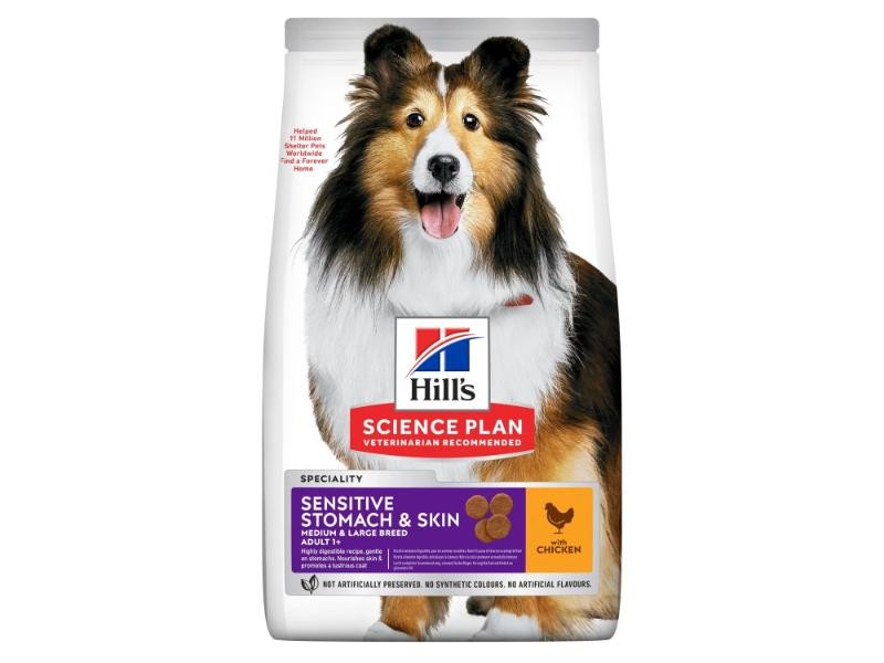 Hill's Science Plan Adult Sensitive Stomach & Skin Medium Dry Dog Chicken 2.5kg