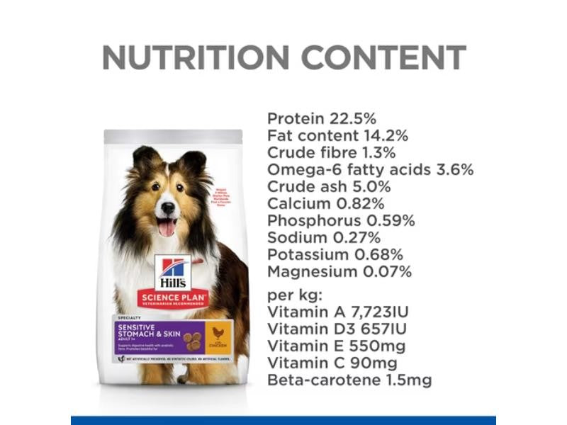 Hill's Science Plan Adult Sensitive Stomach & Skin Medium Dry Dog Chicken 2.5kg