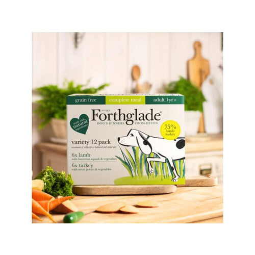 Forthglade Complete Grain Free Adult Duo Variety Lamb/Turkey 395g 12pk