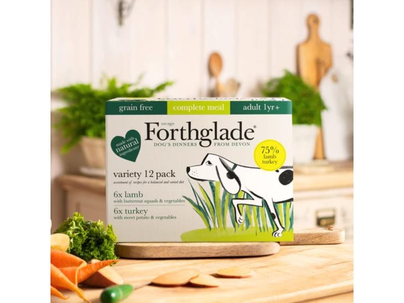 Forthglade Complete Grain Free Adult Duo Variety Lamb/Turkey 395g 12pk