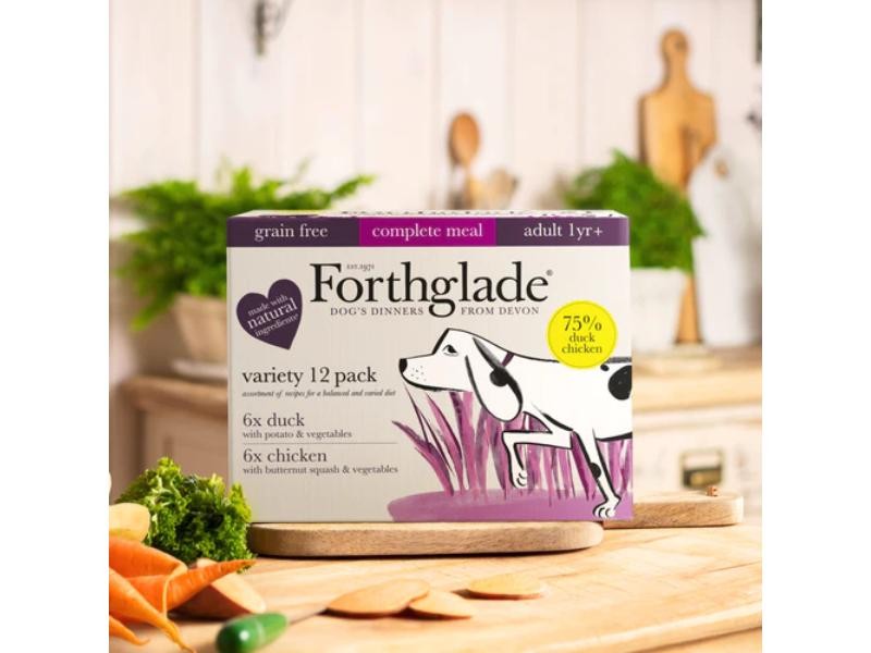 Forthglade Complete Grain Free Adult Duo Variety Duck/Chicken 395g 12pk