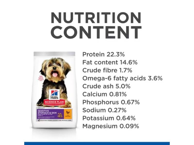 Hill's Science Plan Adult Sensitive Stomach & Skin Small & Mini Dry Dog Chicken 1.5kg