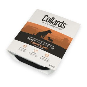 Collards Turkey Wet Puppy Food - 7 x 395g Trays