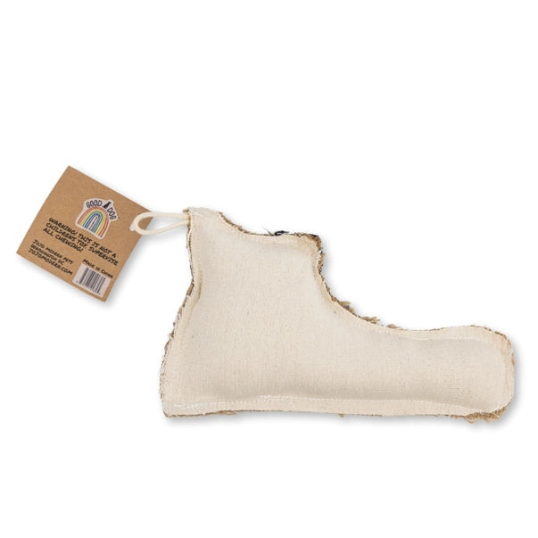 Sustainable Shoe-Shaped Canvas & Jute Chew Toy For Dogs