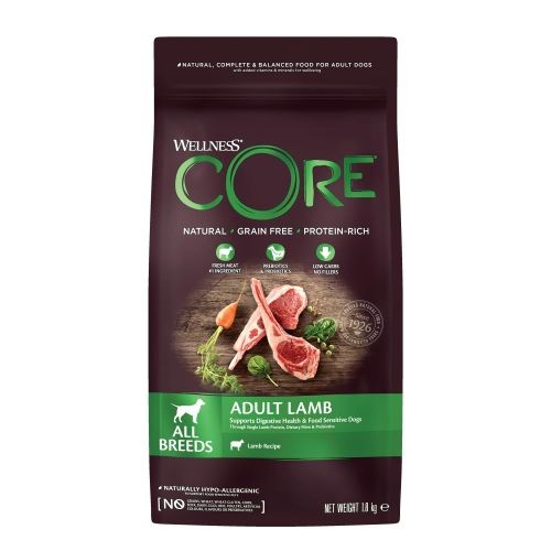 Wellness CORE Adult Lamb Grain Free Dry Dog Food 1.8kg