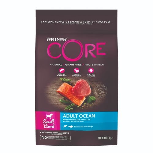 Wellness CORE Small Breed Ocean Fish with Salmon Grain Free Adult Dry Dog Food 5kg