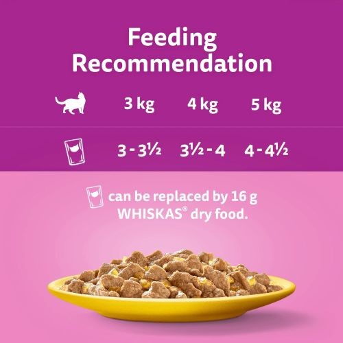 Whiskas Senior 7+ Wet Cat Food Pouches Poultry Selection in Jelly 12 x 100g