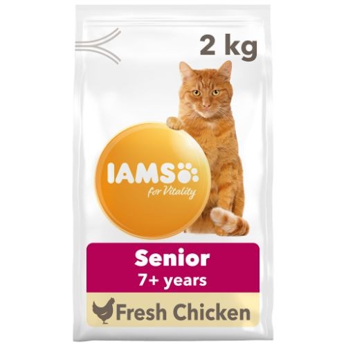 IAMS for Vitality Senior Dry Cat Food with Fresh Chicken 2kg