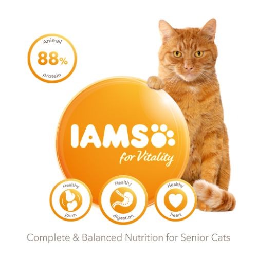 IAMS for Vitality Senior Dry Cat Food with Fresh Chicken 2kg