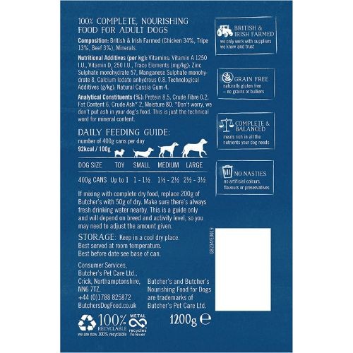 Butchers Tripe Mix Adult Dog Food 6 x 1200g