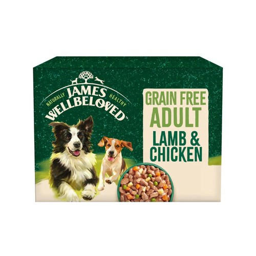 James Wellbeloved Adult Wet Dog Food Pouch With Lamb, Rice And Vegetables In Gravy 10 x 150g