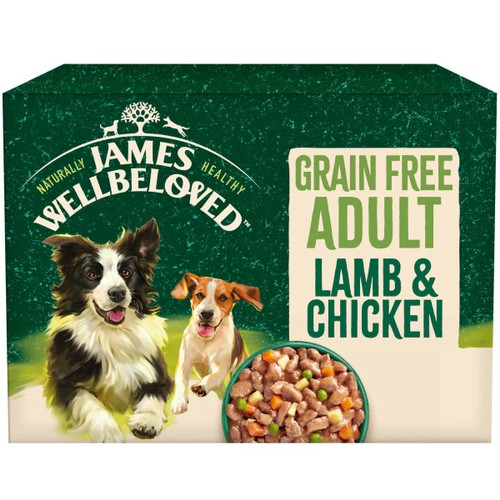 James Wellbeloved Adult Wet Dog Food Pouch With Lamb, Rice And Vegetables In Gravy 10 x 150g