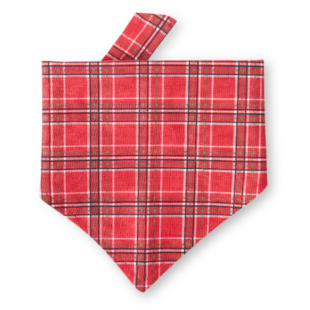DOG BANDANA - RED CHECK