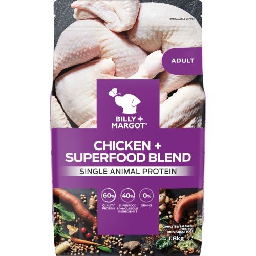 Billy + Margot Chicken and Superfood Dry Dog Food 1.8kg