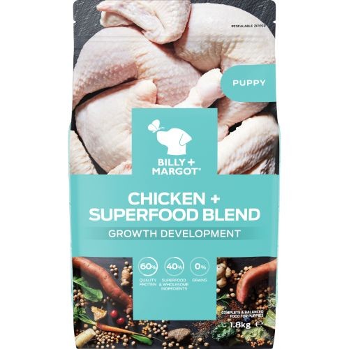 Billy + Margot Puppy Chicken and Superfood Dry Dog Food 1.8kg