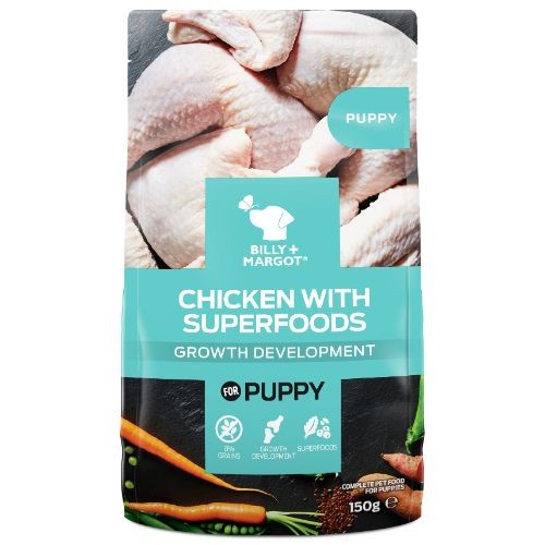 Billy + Margot Puppy Chicken with Superfoods Wet Pouch 12 x 150g