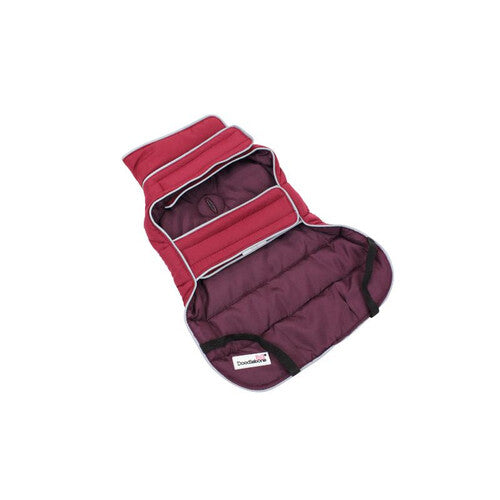 Doodlebone Puffer Jacket Punch & Burgundy Size 5-7 Small