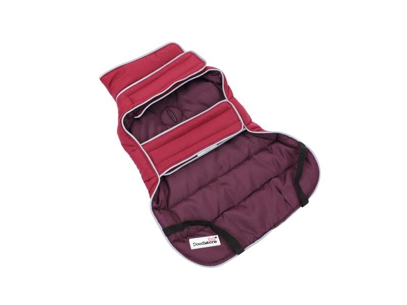 Doodlebone Puffer Jacket Punch & Burgundy Size 5-7 Small