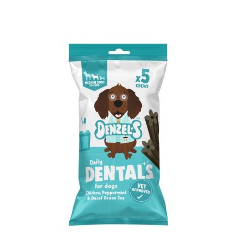 Denzel's Daily Dentals Chicken, Peppermint & Decaf Green Tea Medium