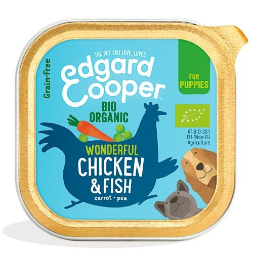 Edgard & Cooper Grain Free Organic Wet Puppy Food With Chicken & Fish 17 x 100G