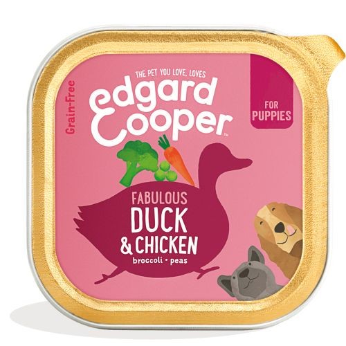 Edgard & Cooper Grain Free Wet Puppy Food with Organic Duck & Chicken 11 x 150g