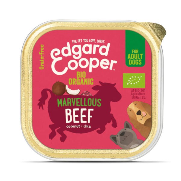 Edgard & Cooper Organic Adult Grain Free Wet Dog Food With Beef 17 x 100G