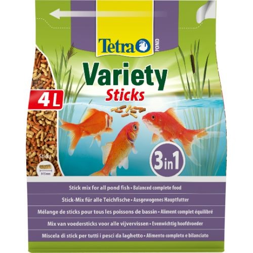 Tetra Koi and Goldfish Fish Food Pond Variety Sticks 600g