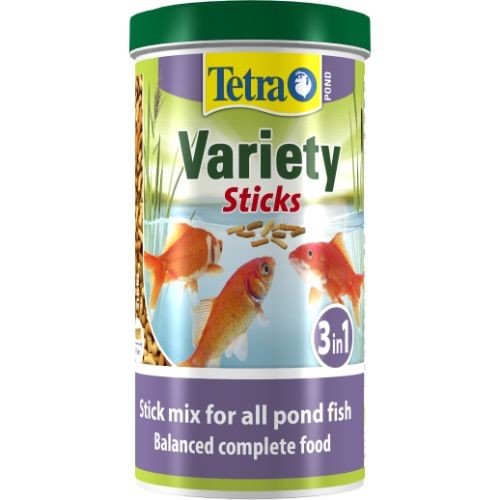 Tetra Koi and Goldfish Fish Food Pond Variety Sticks 150g
