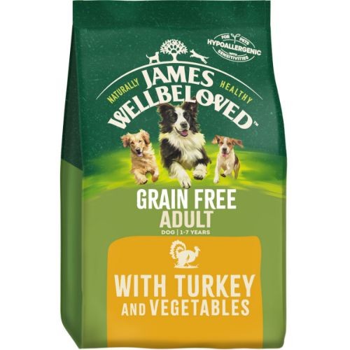 James Wellbeloved Grain Free Turkey and Vegetable Adult Dog Food 10kg