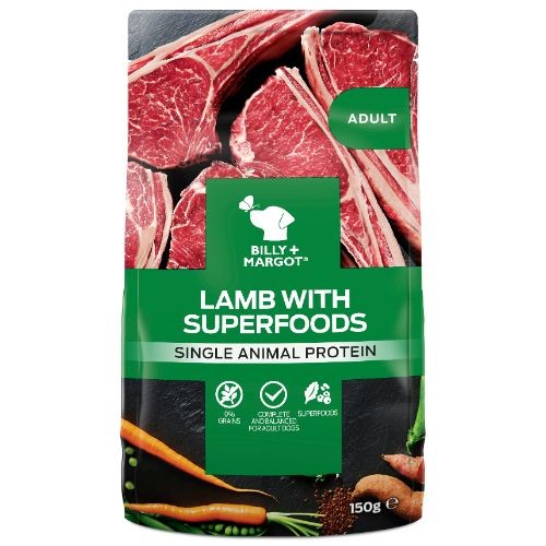 Billy + Margot Lamb with Superfoods Wet Pouch 12 x 150g