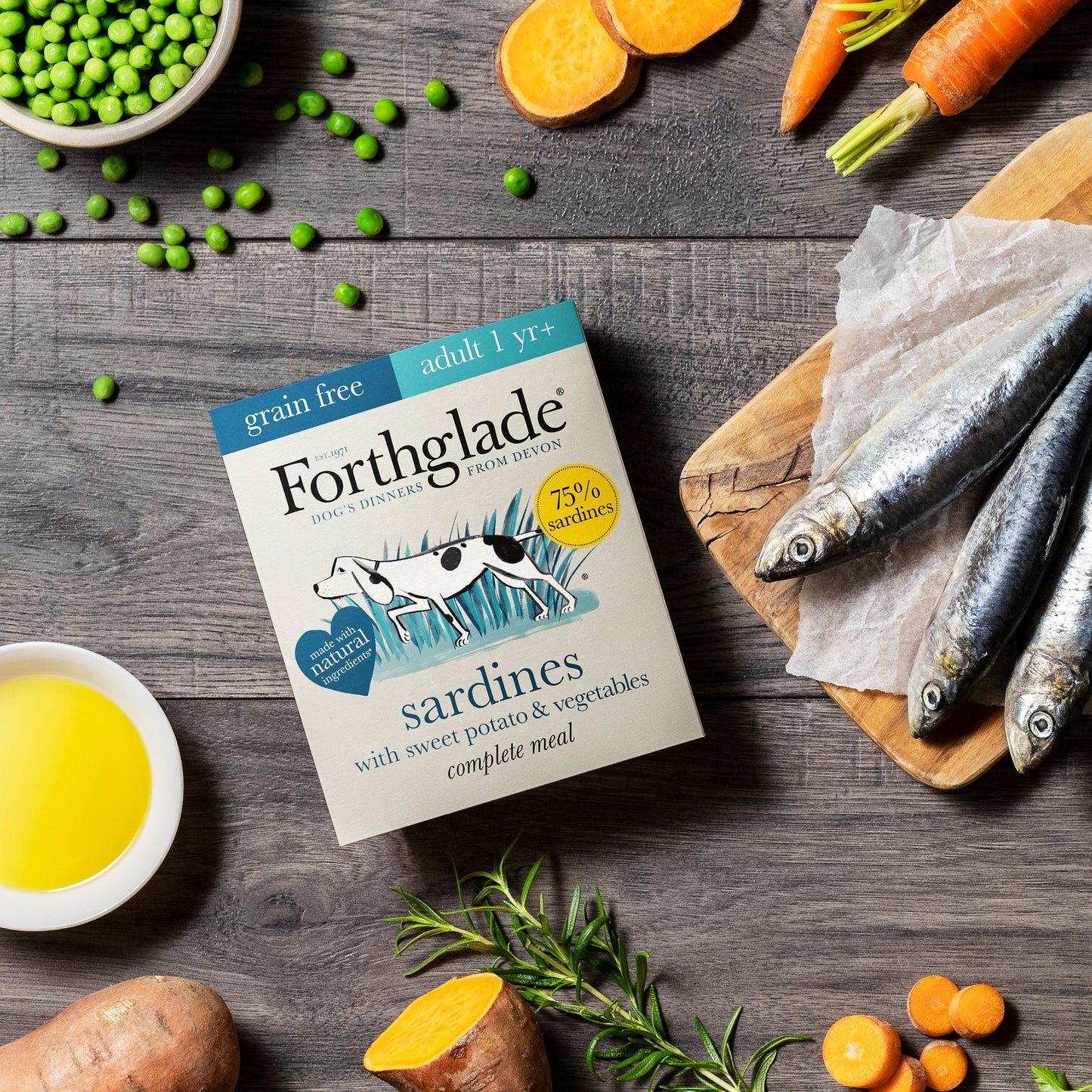 Sardines with Sweet Potato & Vegetables Natural Wet Dog Food