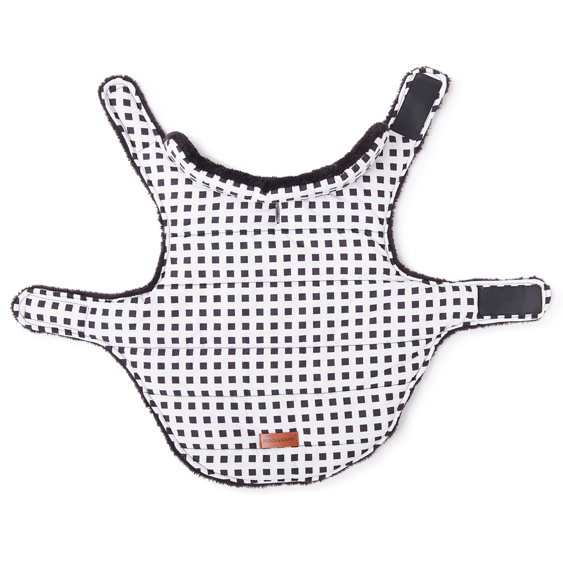 PUFFER JACKET - BLACK & WHITE CHECK