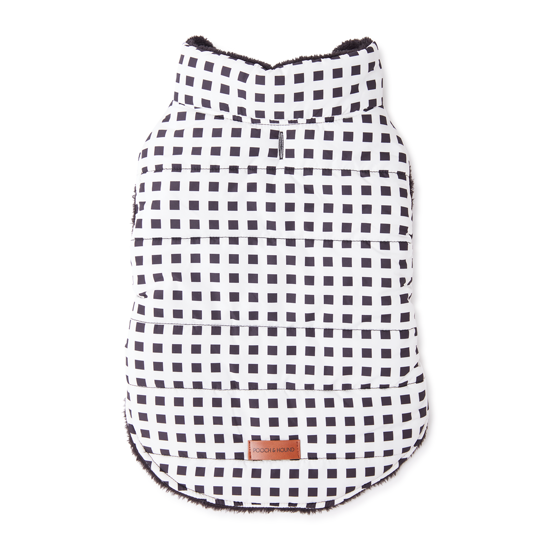 PUFFER JACKET - BLACK & WHITE CHECK