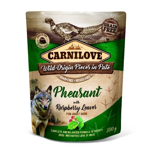 Carnilove Pheasant with Raspberry Leaves Wet Dog Food Pouch - 12 x 300g