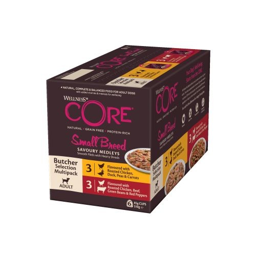 Wellness Core Small Breed Savoury Medleys Butcher Selection Multipack Wet Adult Dog Food 6 x 85g