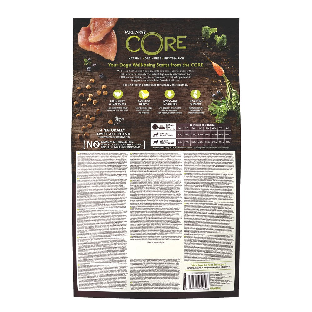 Wellness CORE Low Fat Turkey Grain Free Adult Dry Dog Food 10kg