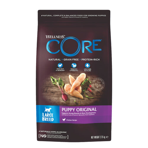 Wellness CORE Grain Free Dry Puppy Food for Large Breeds Chicken 2.75kg