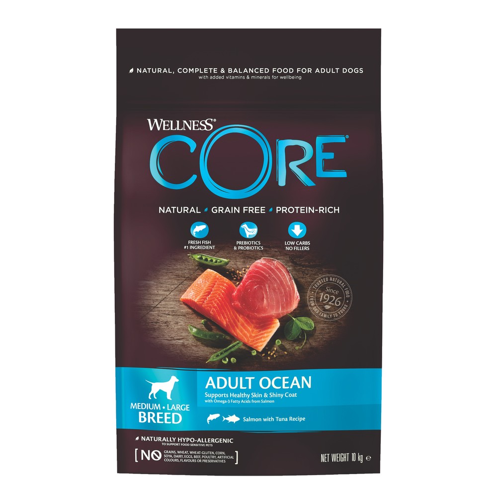 Wellness CORE Ocean Fish Salmon and Tuna Grain Free Adult Dry Dog Food 10kg