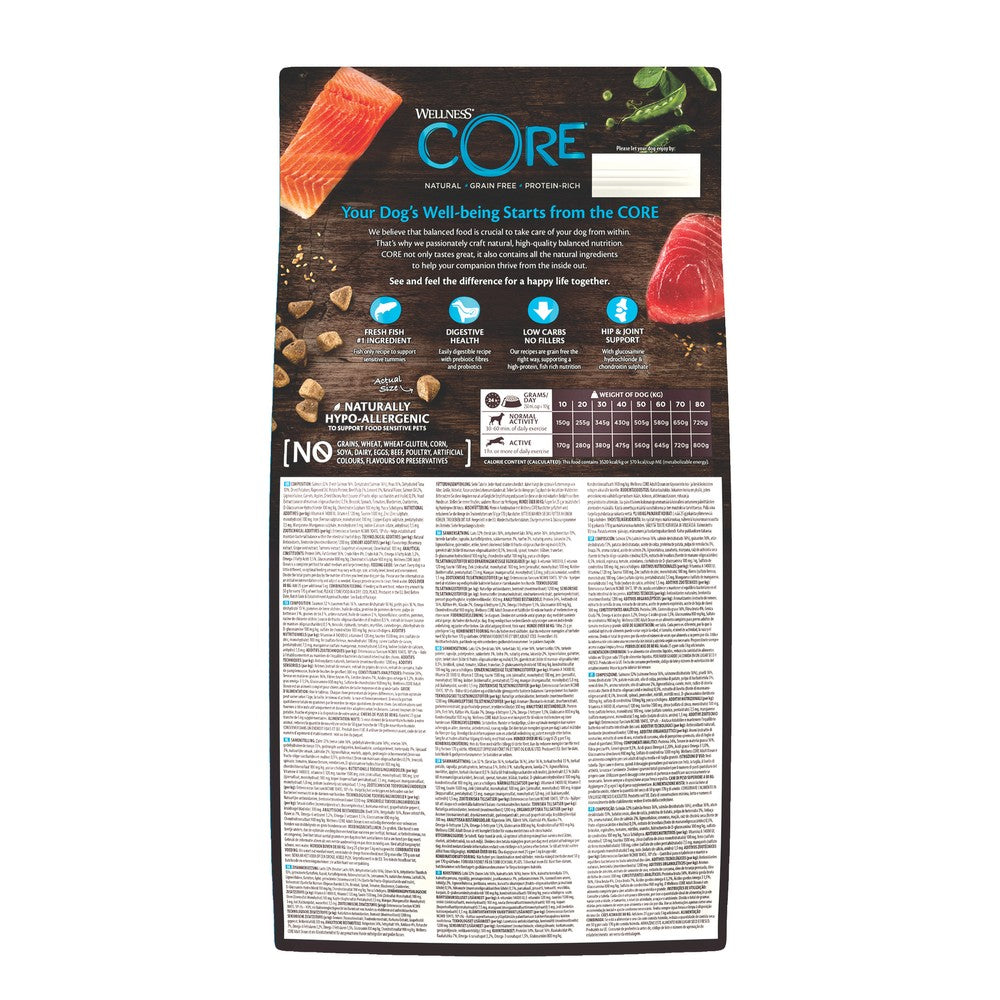 Wellness CORE Ocean Fish Salmon and Tuna Grain Free Adult Dry Dog Food 1.8kg